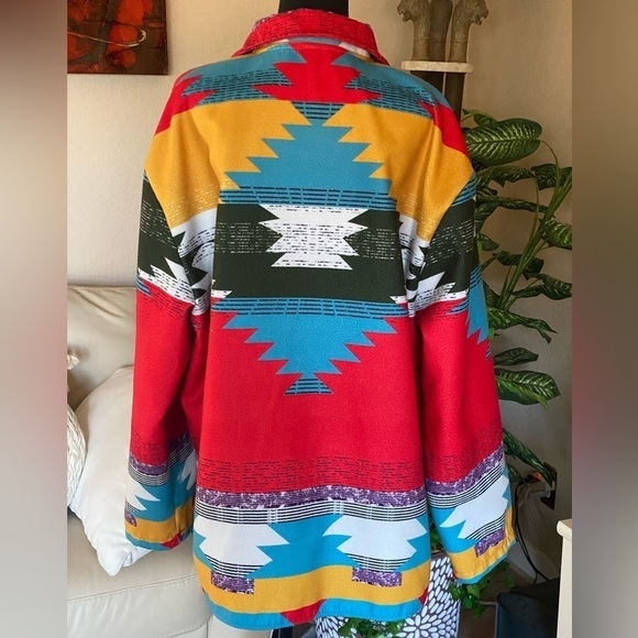 Southwest Aztec Lightweight All Seasons Jacket Southwest Colors Women’s Size 2X - Picture 9 of 13